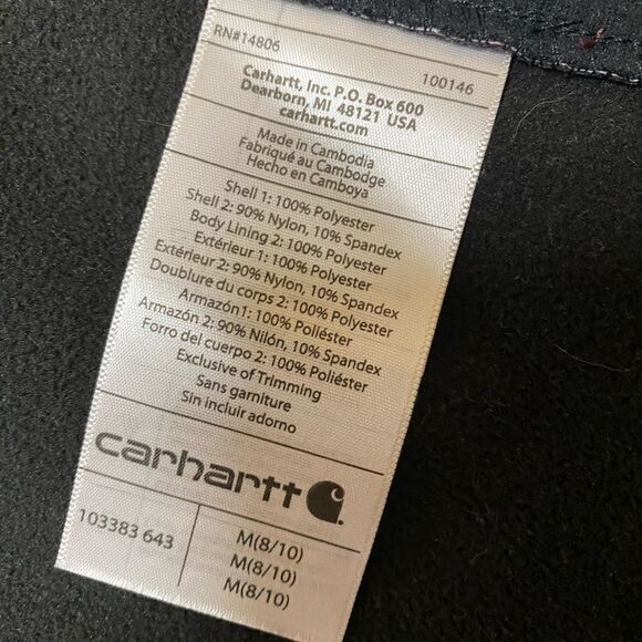 Carhartt Women’s Deep Wine Kentan Full Zip Work Jacket Sz M - Picture 9 of 13